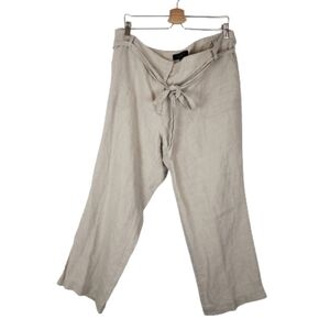 Talbots belted linen pants